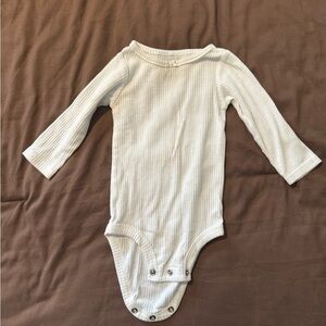 Carter's Soft White Ribbed Bodysuit